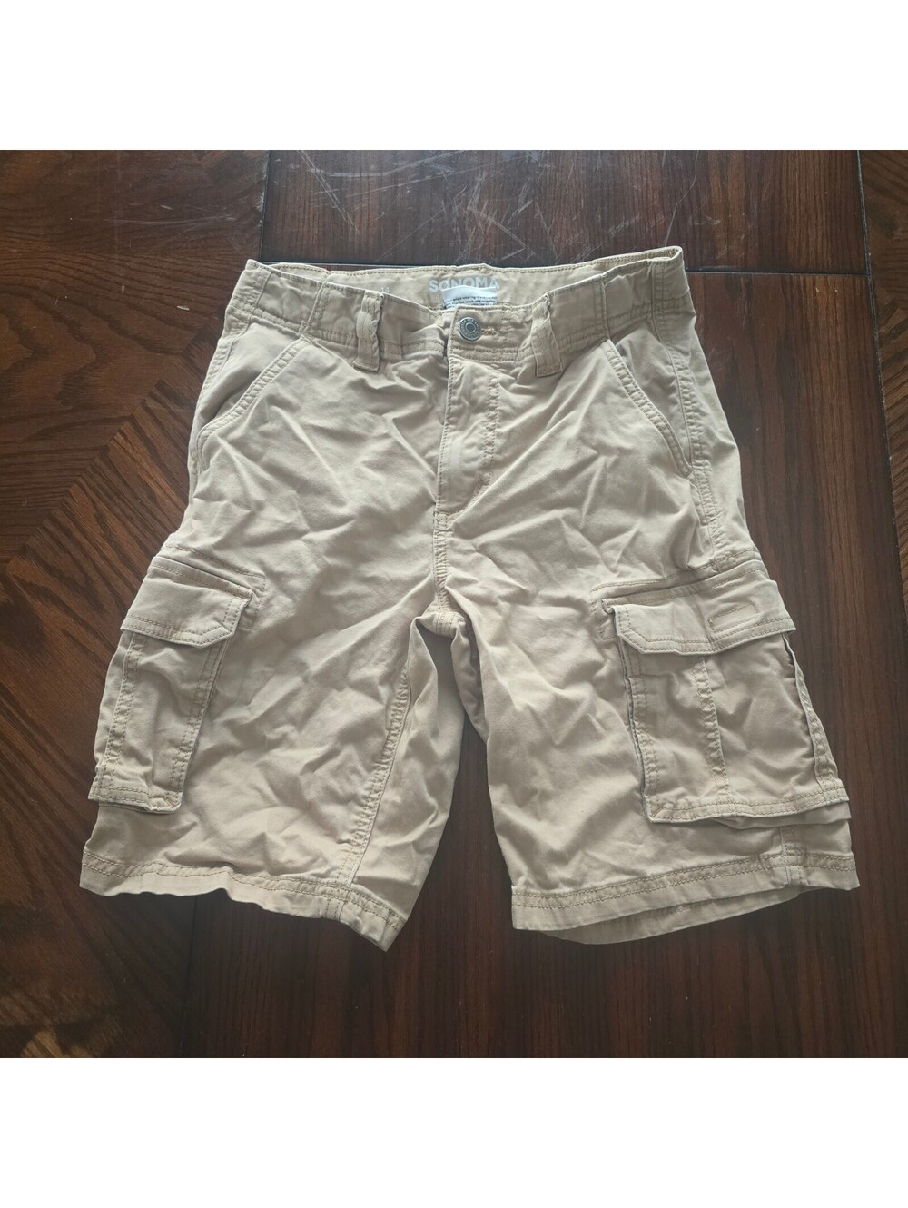 Sonoma tan cargo shorts kids size 14